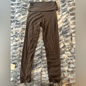 Aerie Fold Over Leggings Brown